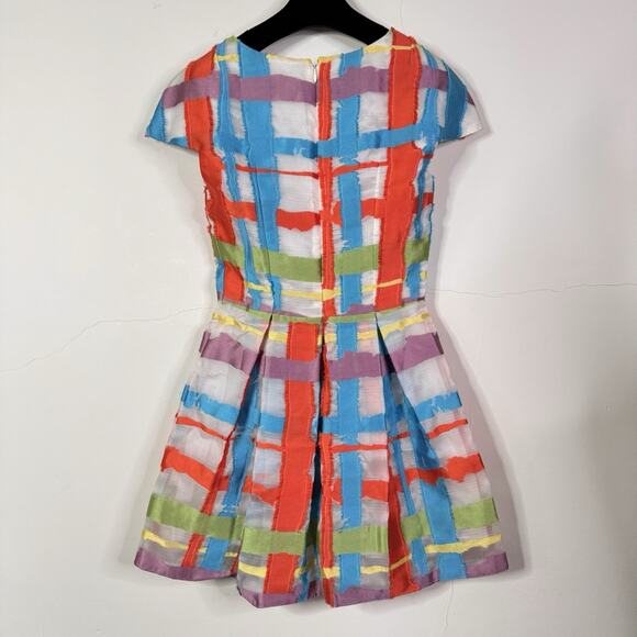 Andrew Gn Runway Dress SS15 Multicolor Abstract Print Silk Blend Mini 36 NWT - Picture 8 of 14